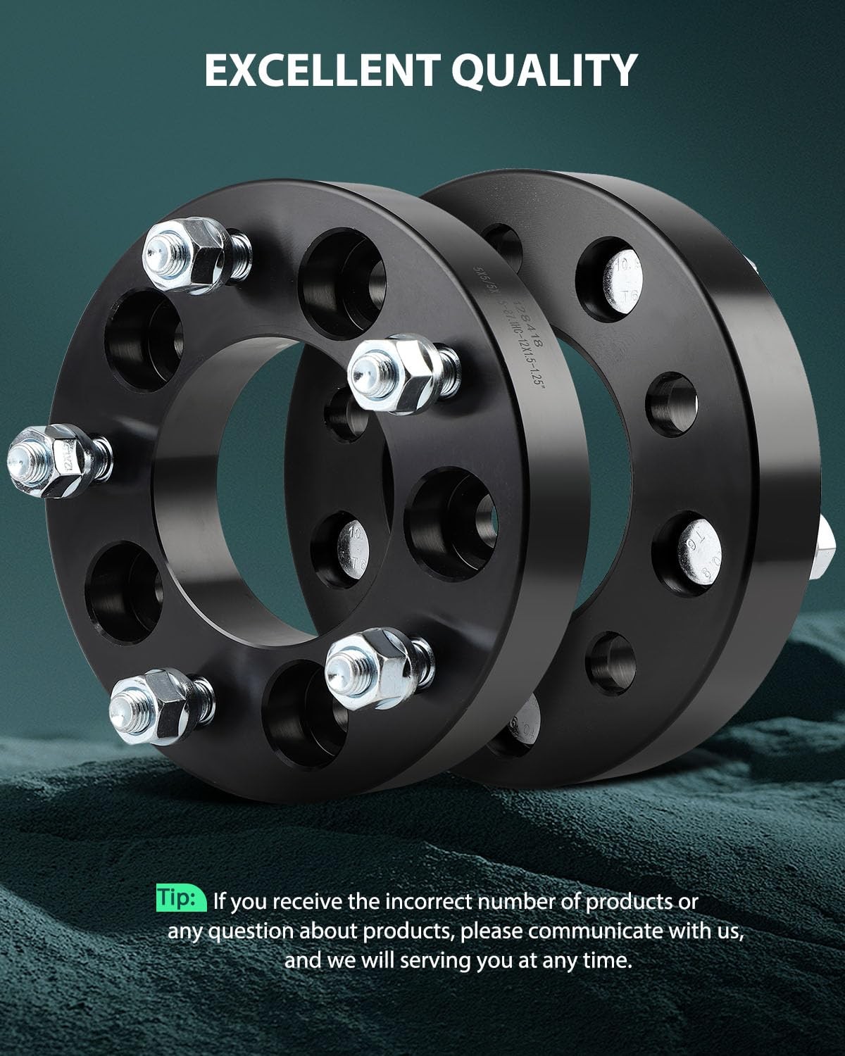 4pcs 1.25″ 5×5-5×135 Spacers 87.1mm 12×1.5 Studs for Chevy Impala Caprice Ram CV