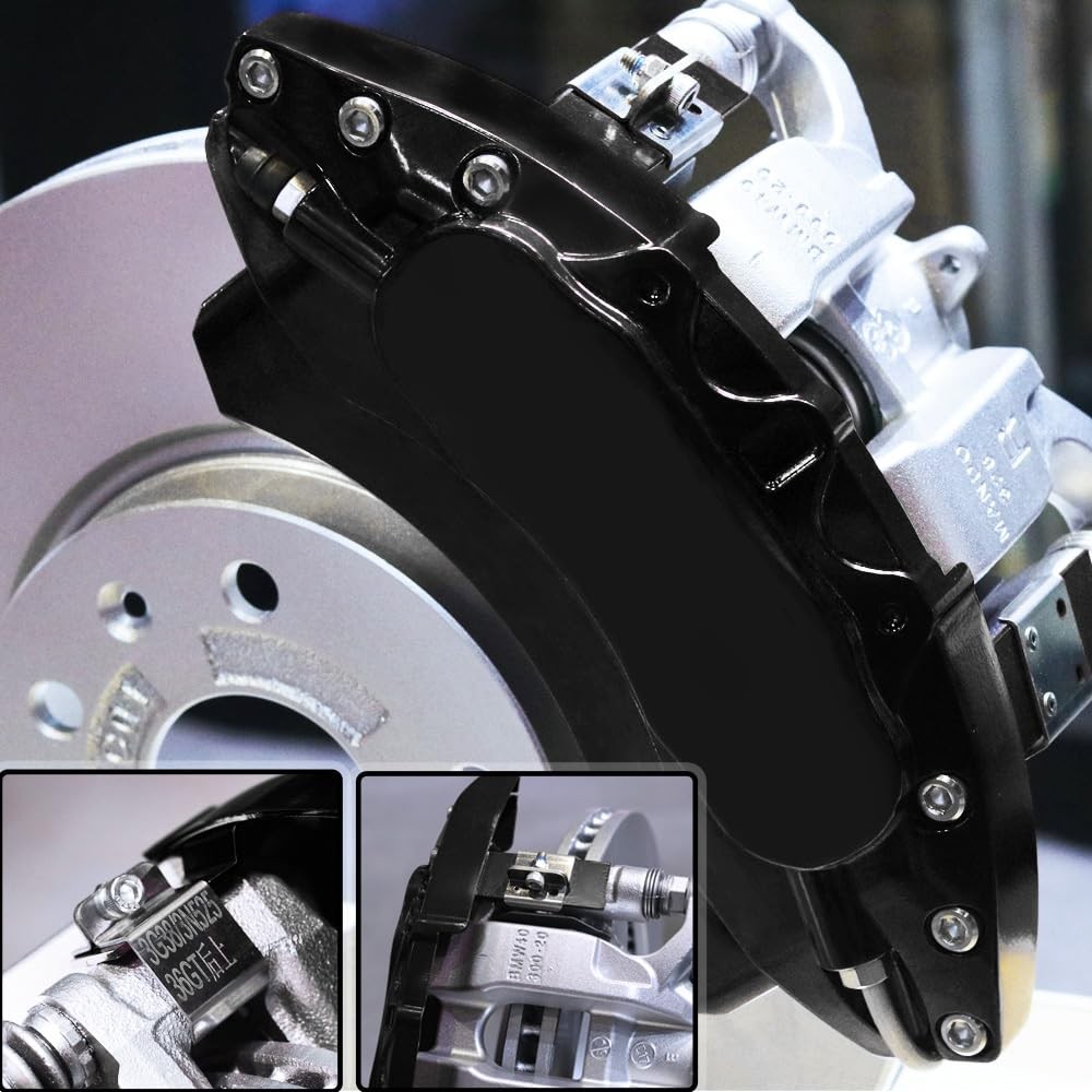 Aluminum Black Caliper Covers 2015-2023 Mustang GT Powder Coated 4Pcs