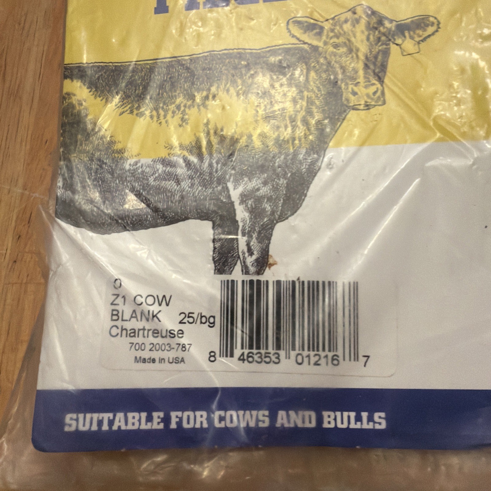 Z1 No-Snag Blank Cow Tags Chartreuse 25 Count By Z Tags New & Free Shipping