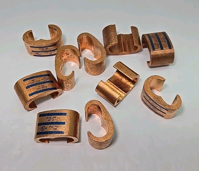 Lot of 10 – Penn-Union Copper Compression Crimp C-Tap, RTC-11, 8AWG-4/0AWG