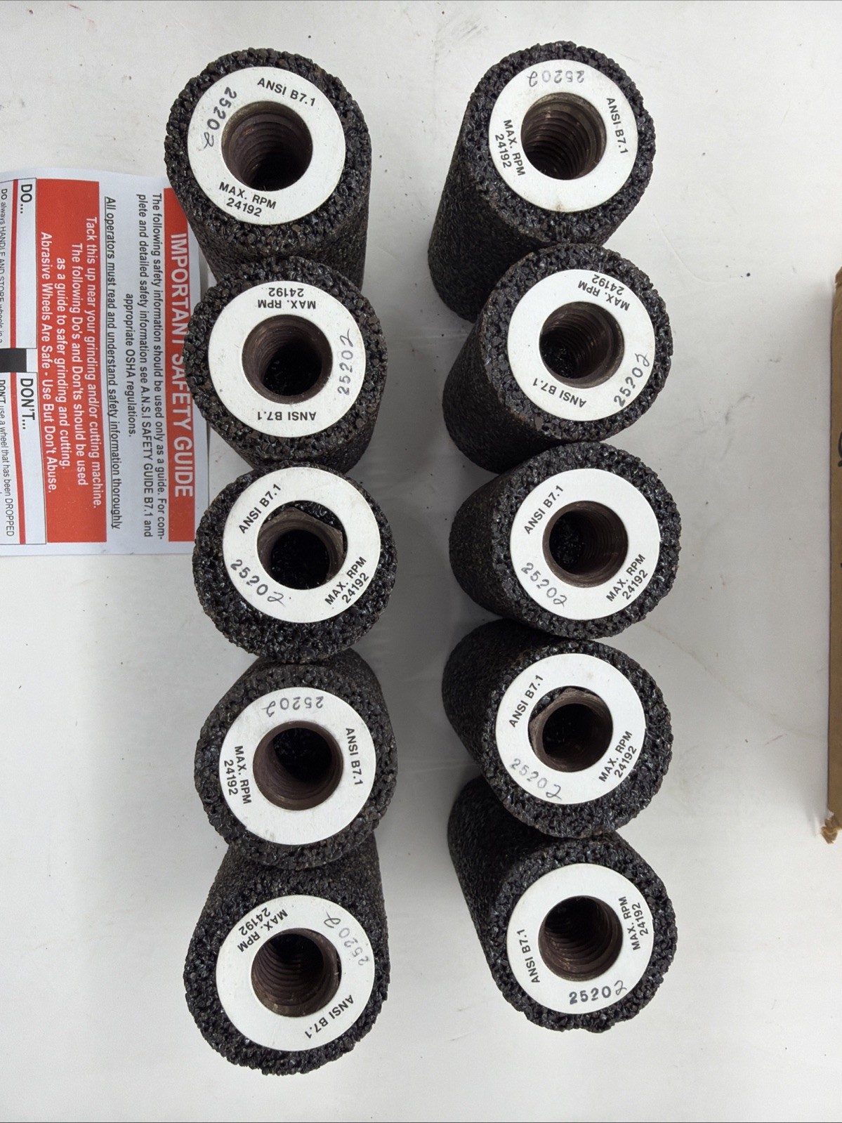 United Abrasives 25202 1-1/2×2-1/2×5/8-11 Aluminum Oxide Grinding Plug 10 pack