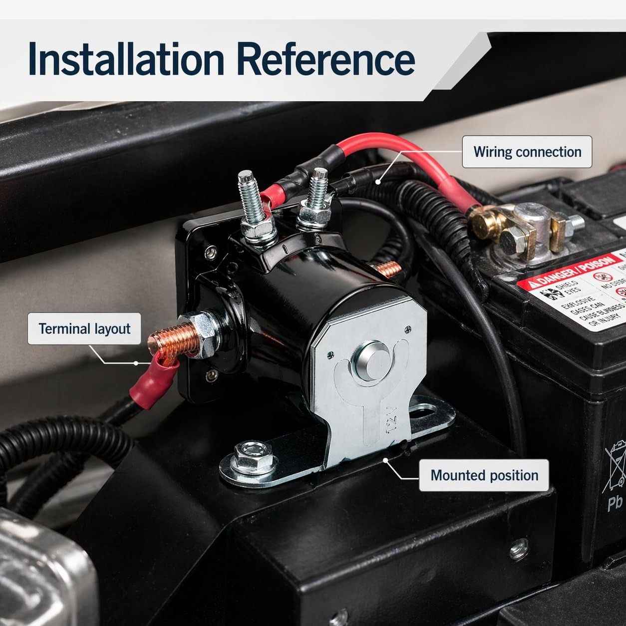 12V Starter Solenoid Relay Sw3, Upgrade Hot Rod Starter Solenoid for Ford, Je…