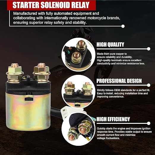 Starter Solenoid Relay for TRX350 Rancher 2000-2006 / TRX420 Rancher 2009-2014 /