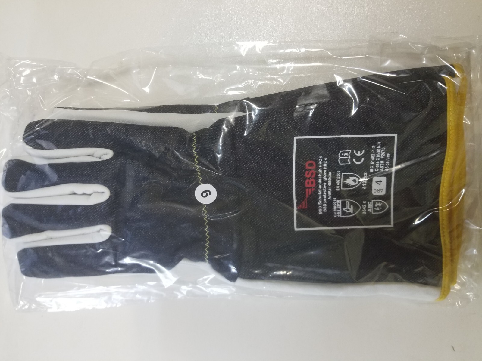 Arc Flash Gloves, HRC 4, 630 kJ, ARC 4, 45 cal/cm2 size-9
