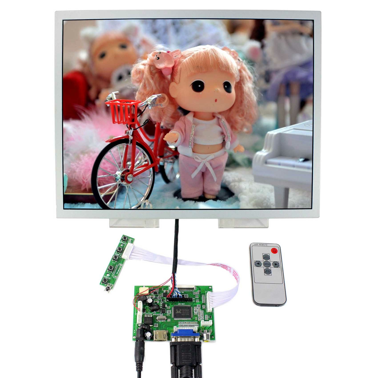 HD MI VGA 2AV LCD Controller Board 15″ LQ150X1LW94 1024×768 IPS LCD Screen