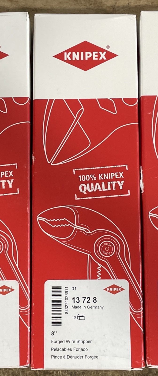 Knipex 13 72 8 8″ Forged Wire Stripper, Multi-Component 10-20 AWG