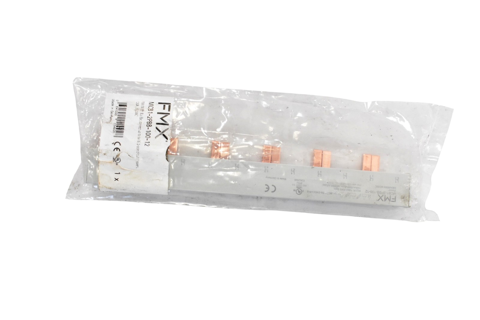 FMX MCB1-2PBB-100-12 Copper Bus Bar Connector 91-100A 601-650V Gray Germany