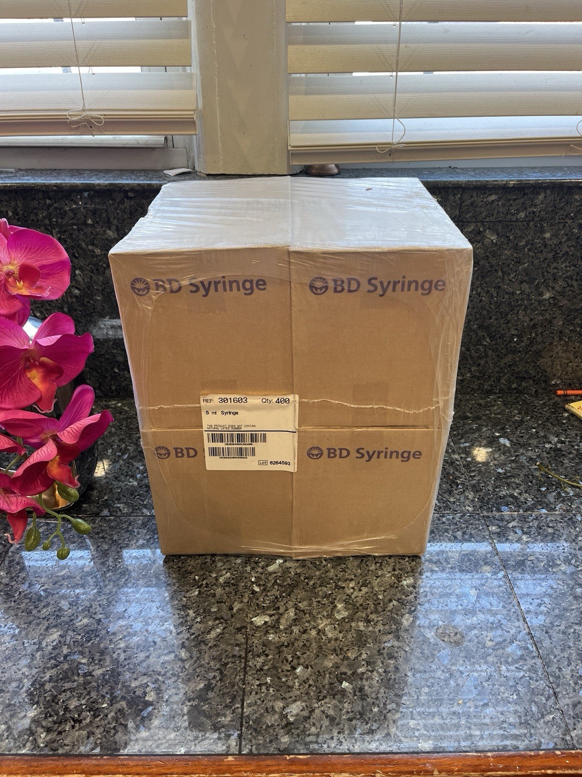5ml Syringe Only Luer Lock Tip Sterile Disposable Latex Free 5cc 400 units