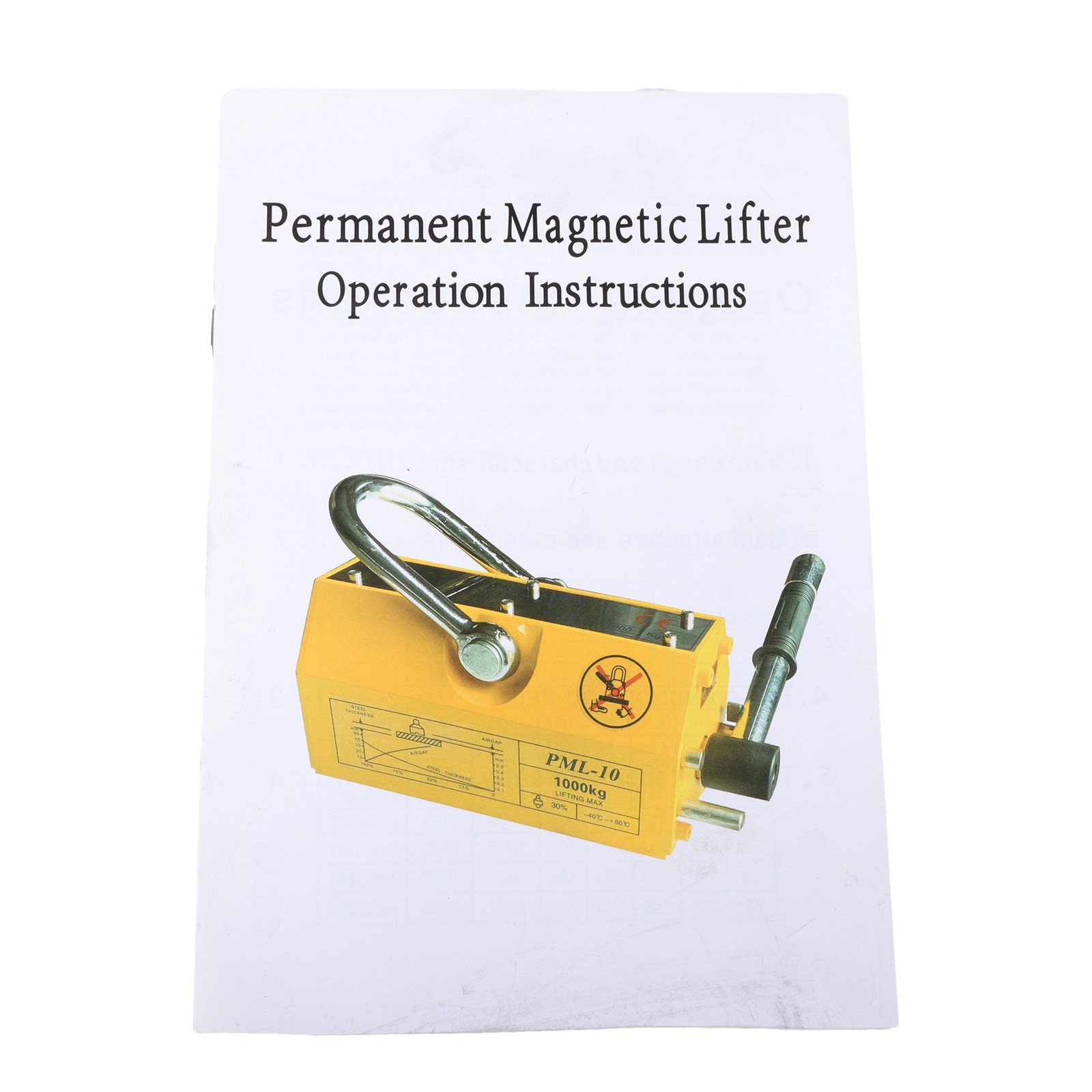 2200Lbs/1000kg Magnetic Lifter Lifting Magnet Neodymium Hoist 2 Safety Factor