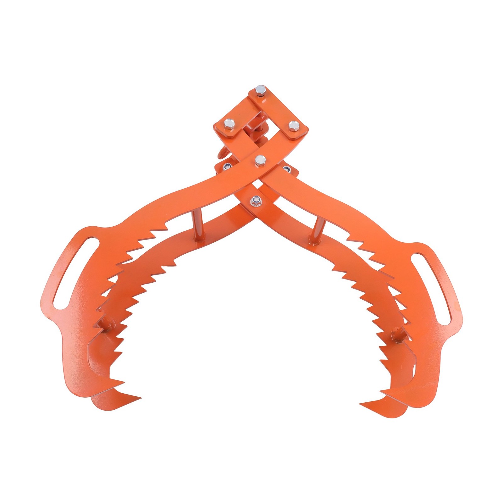 36in Log Lifting Tongs 4 Serrated Claw Heavy Duty Steel Swivel Dragging Tongs