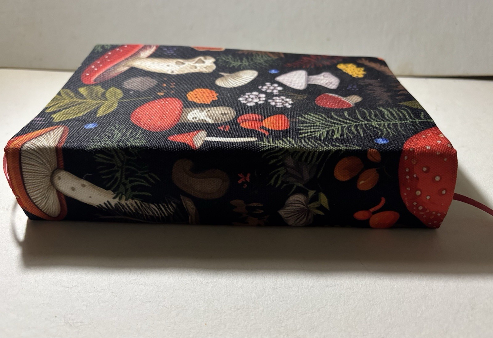 Handmade Mushroom Fabric – Sketchbook Blank Journal Book – 8. 5 in. x 5.8 in.