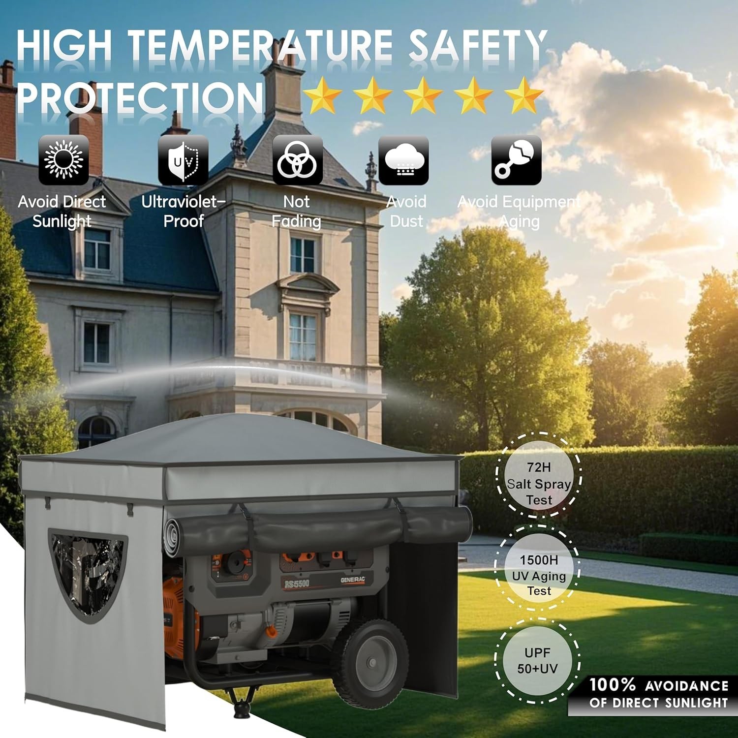 Tent Cover with Bracket,Generator Covers While Running, 38 «x28 » x27 «,Gray…