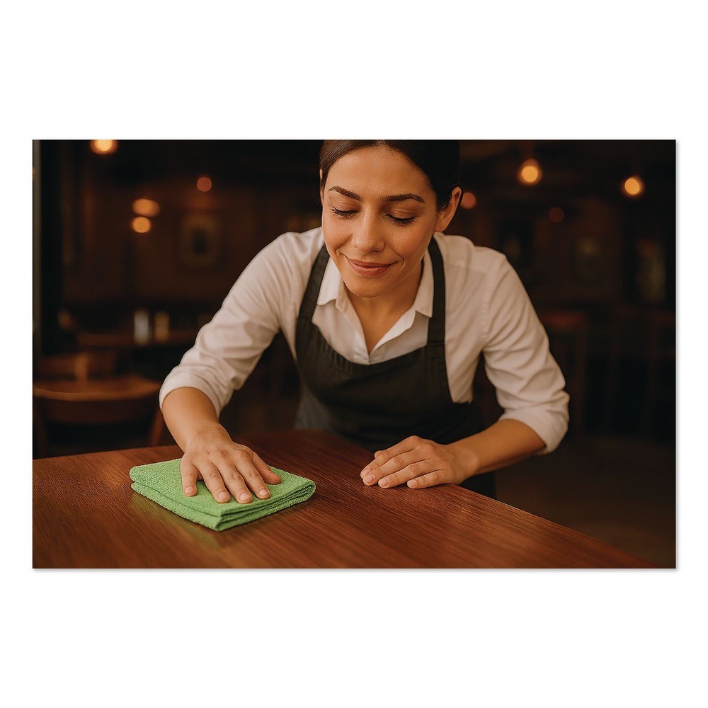 Boardwalk Microfiber Cloths, 12 x 12, Green, 12/Pack