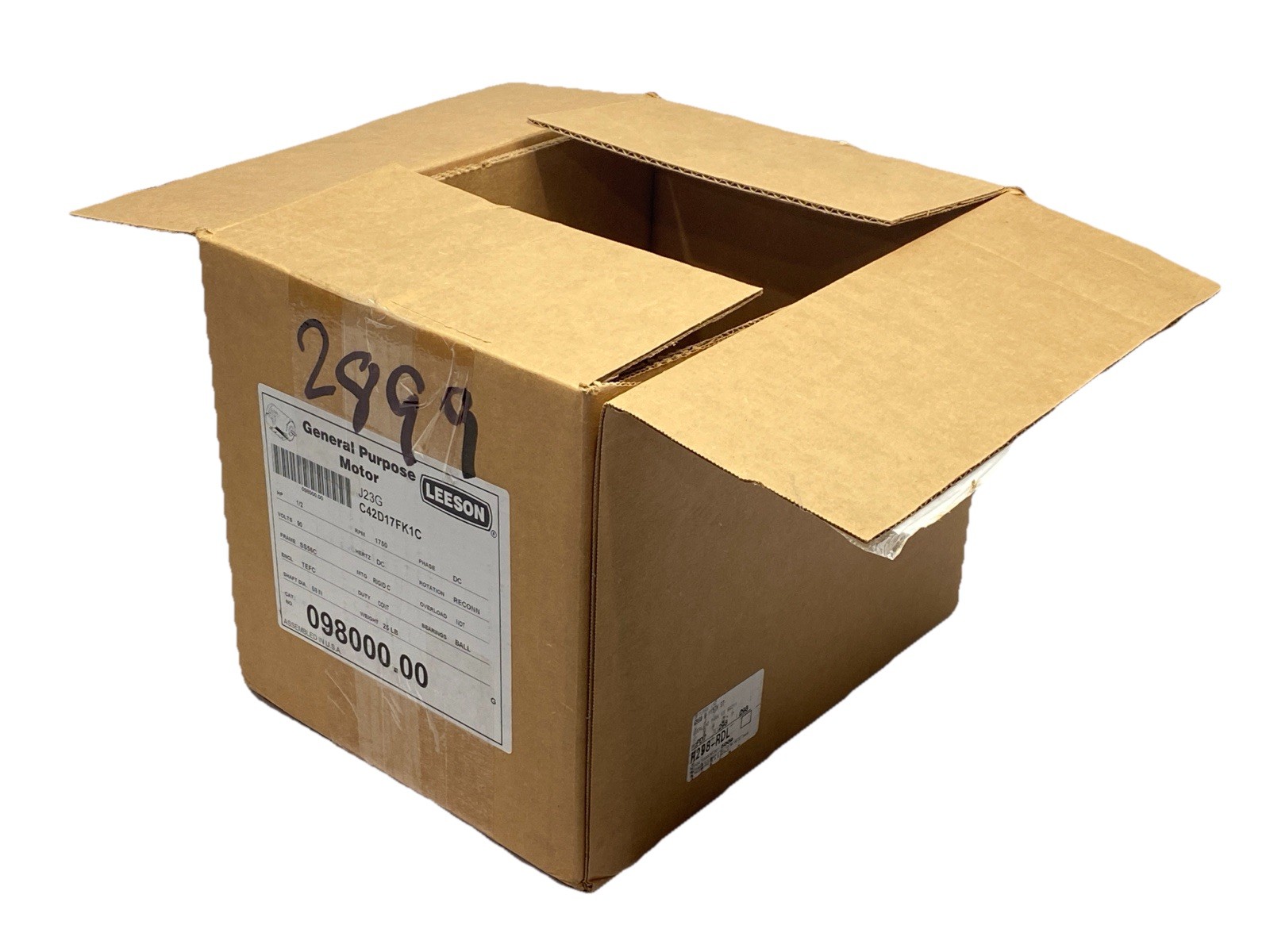 Leeson C42D17FK1C DC Electric Motor 0.50HP 1750RPM 90V 098000.00