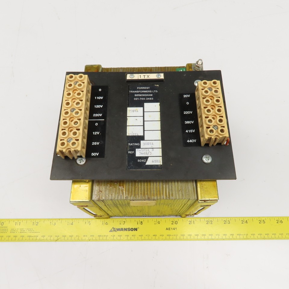 Forrest 220-440V 50/60Hz Pri Transformer 750/150VA 12-50V/110-220V Output