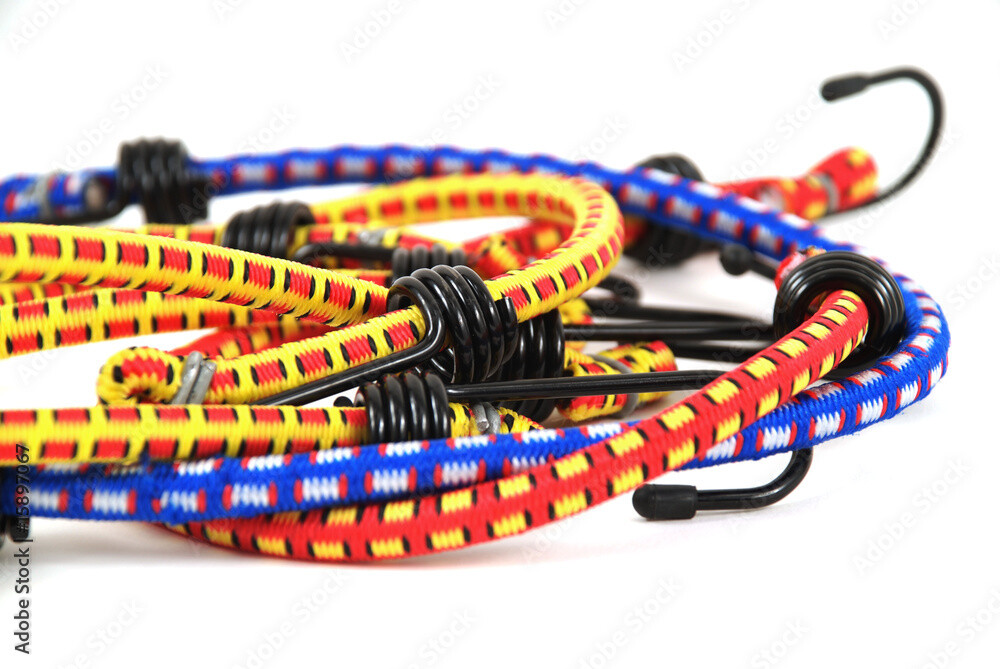 Tie Downs 8 Piece Set 3 Feet Each Cord Assorted Colors 2 End Hooks