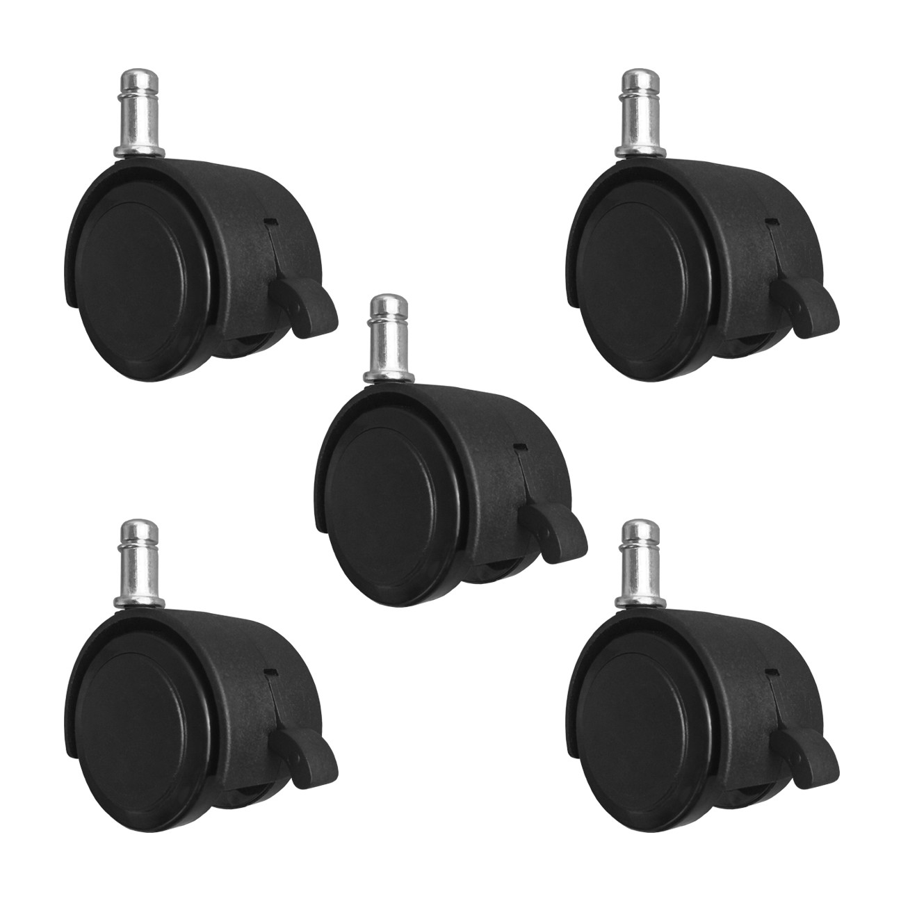 2″ Replacement Locking Hard Floor Office Chair Caster – Set of 5 – S5420-5