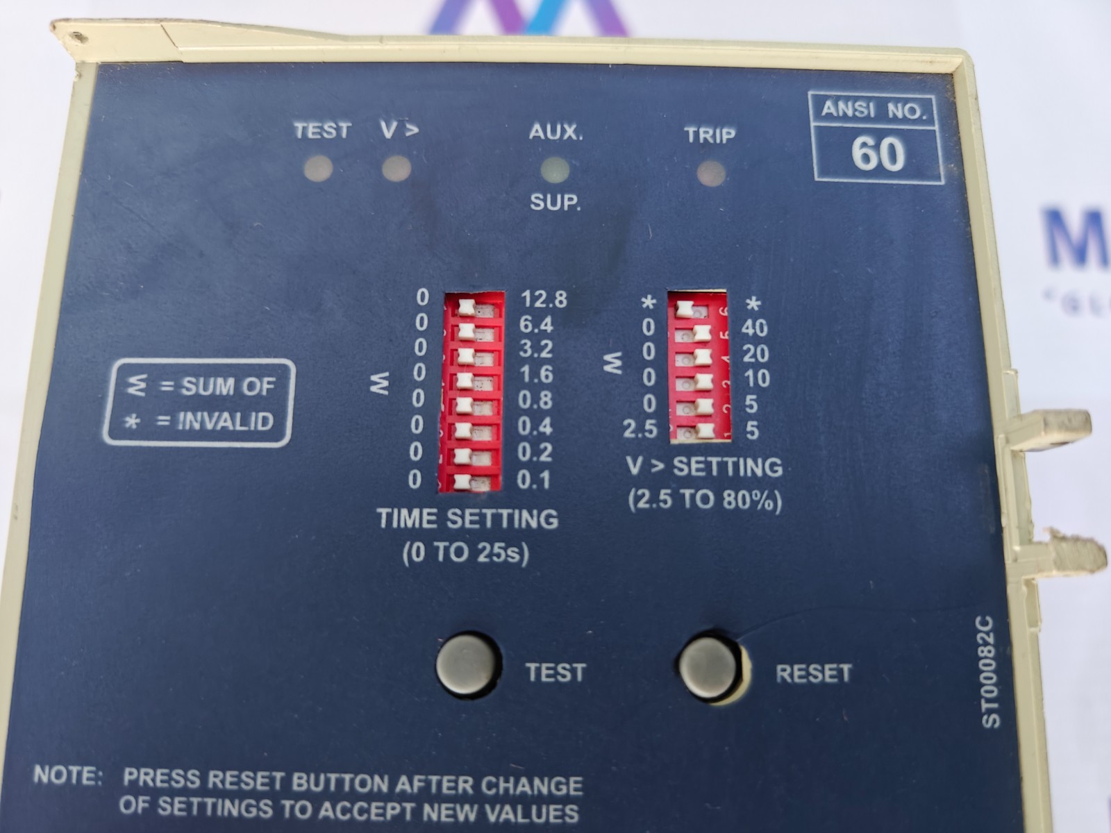 JVS Electronics JRV 962 Neutral Displacement Relay 80-260V AC/DC