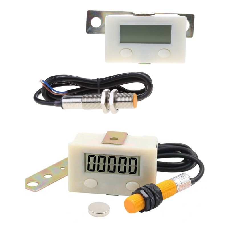 Induction Counter, Metal Sensor with 5-Digits Large-Screen LCD Digital