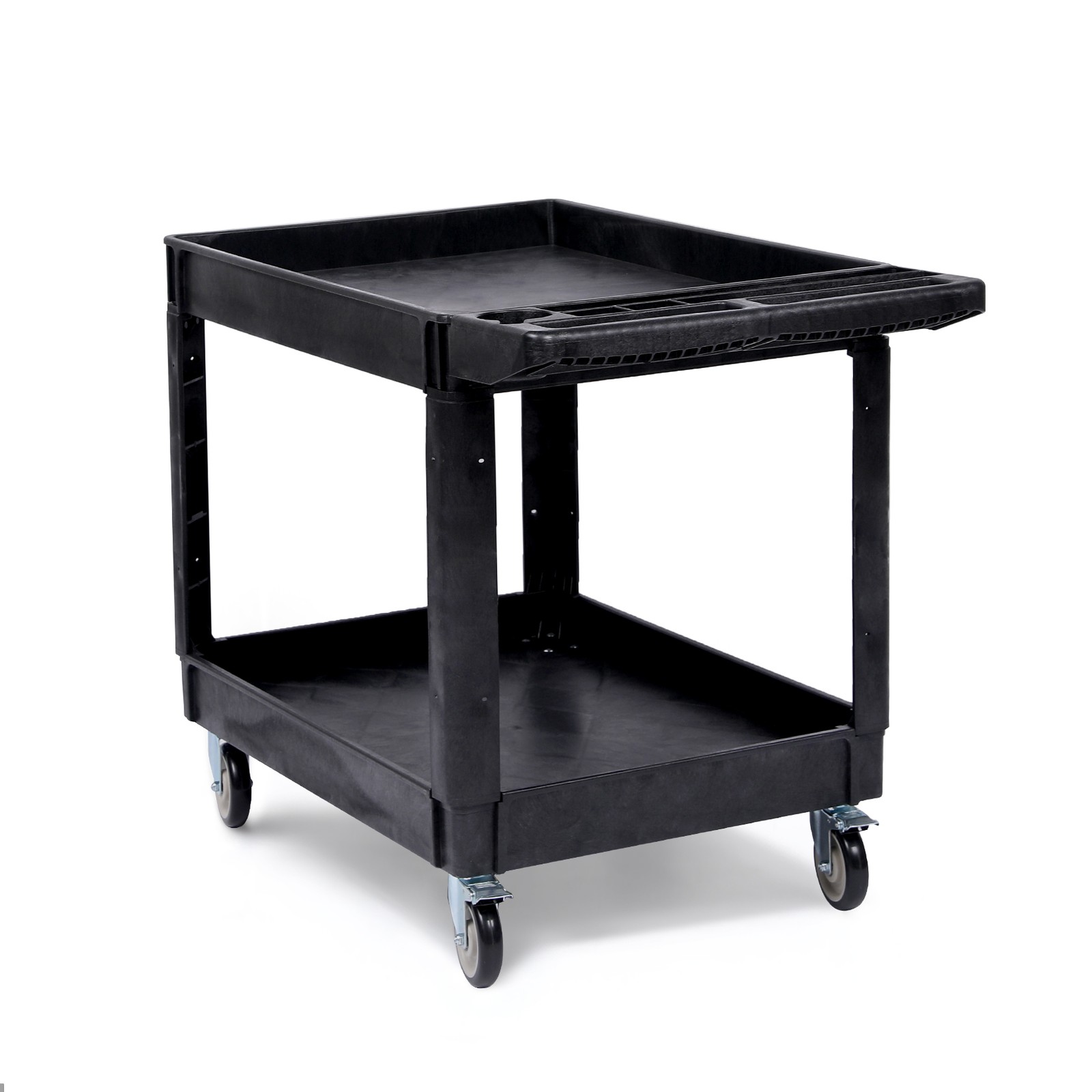 GARVEE Heavy Duty 2-Tier Utility Service Cart 550 lb with Swivel Casters