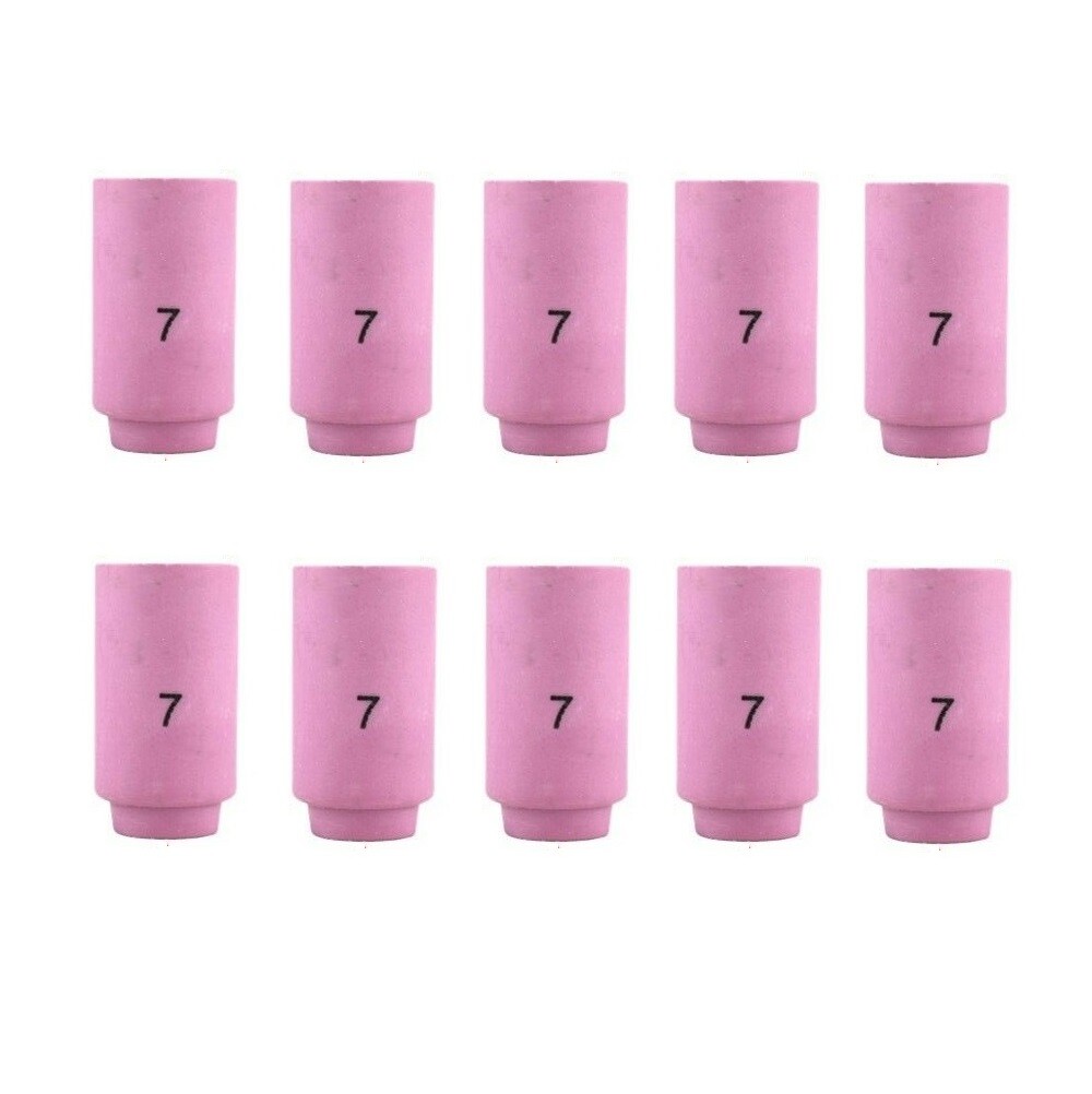 TIG Ceramic Cup 13N11 #7 Welding ALUMINA Nozzle 7/16″ Fits TIG 9, 20, 25 Qty 10