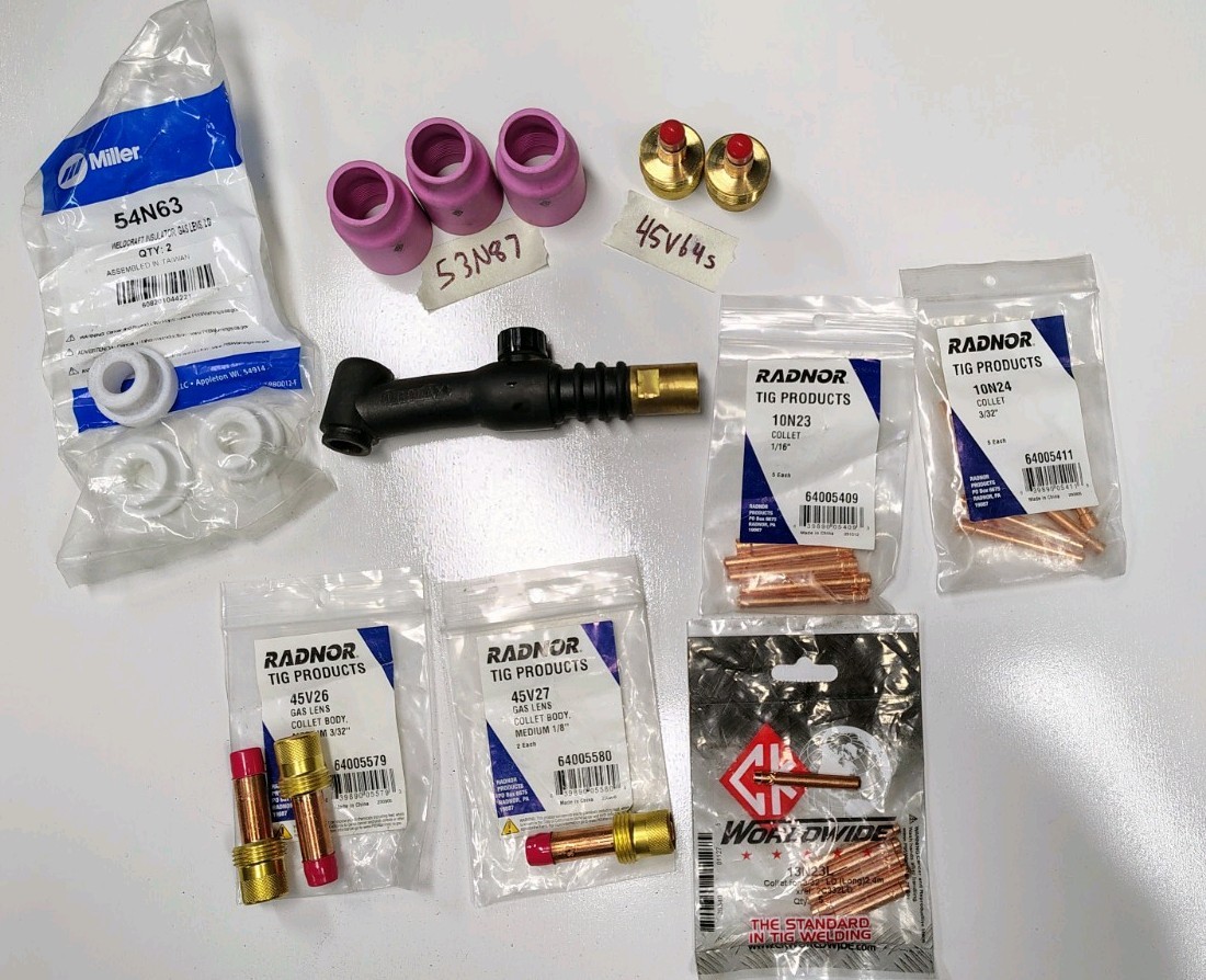 26fv Tig Torch welding Consumable Kit. Miller, Radnor, Ck worldwide