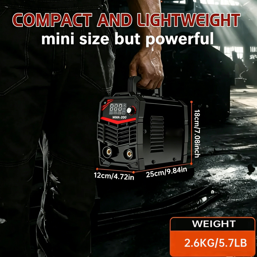2-IN-1 MMA 200 Welder Machine IGBT Inverter 250A 110/220V Dual Voltage Portable