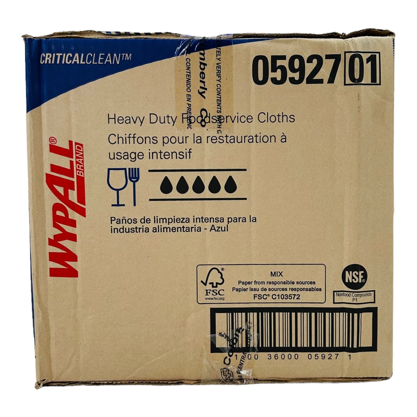 300 Cloths Wypall Heavy Duty Foodservice Cloths 23.2″ x 12.2″ Exp.11/2028