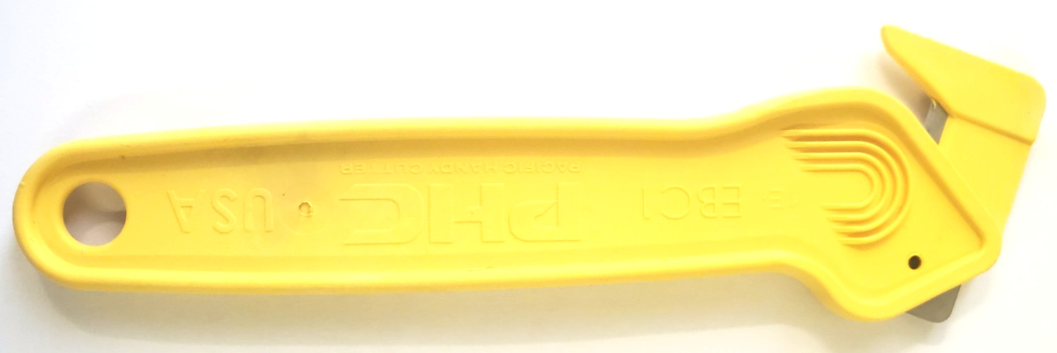 5 Pacific Handy Cutter PHC – EBC1 Concealed Safety Cutter Yellow 5 Pieces