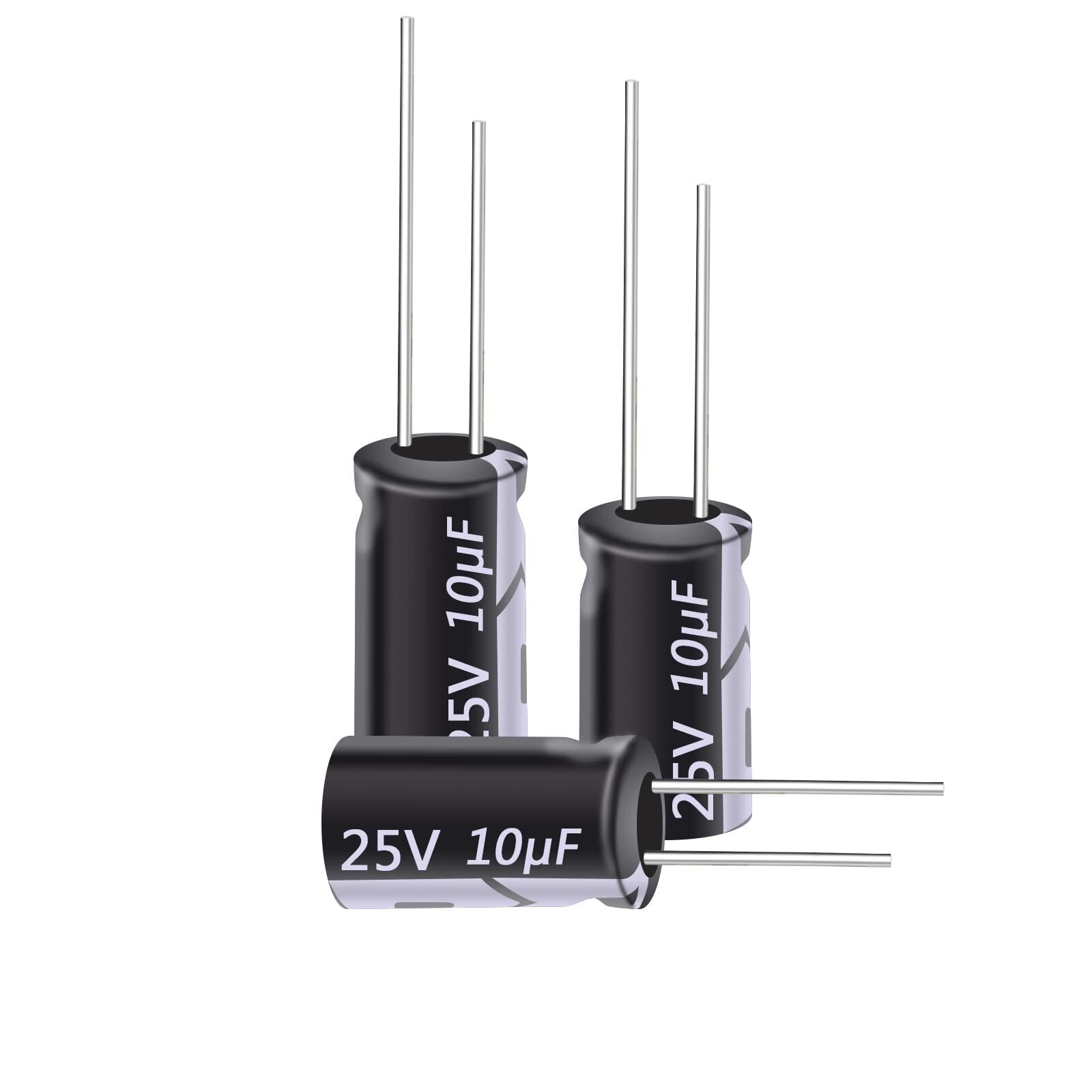 100 Pcs 10UF Capacitor 5x11mm0.2 x0.43in 25v Electrolytic Capacitor Radial Hi…