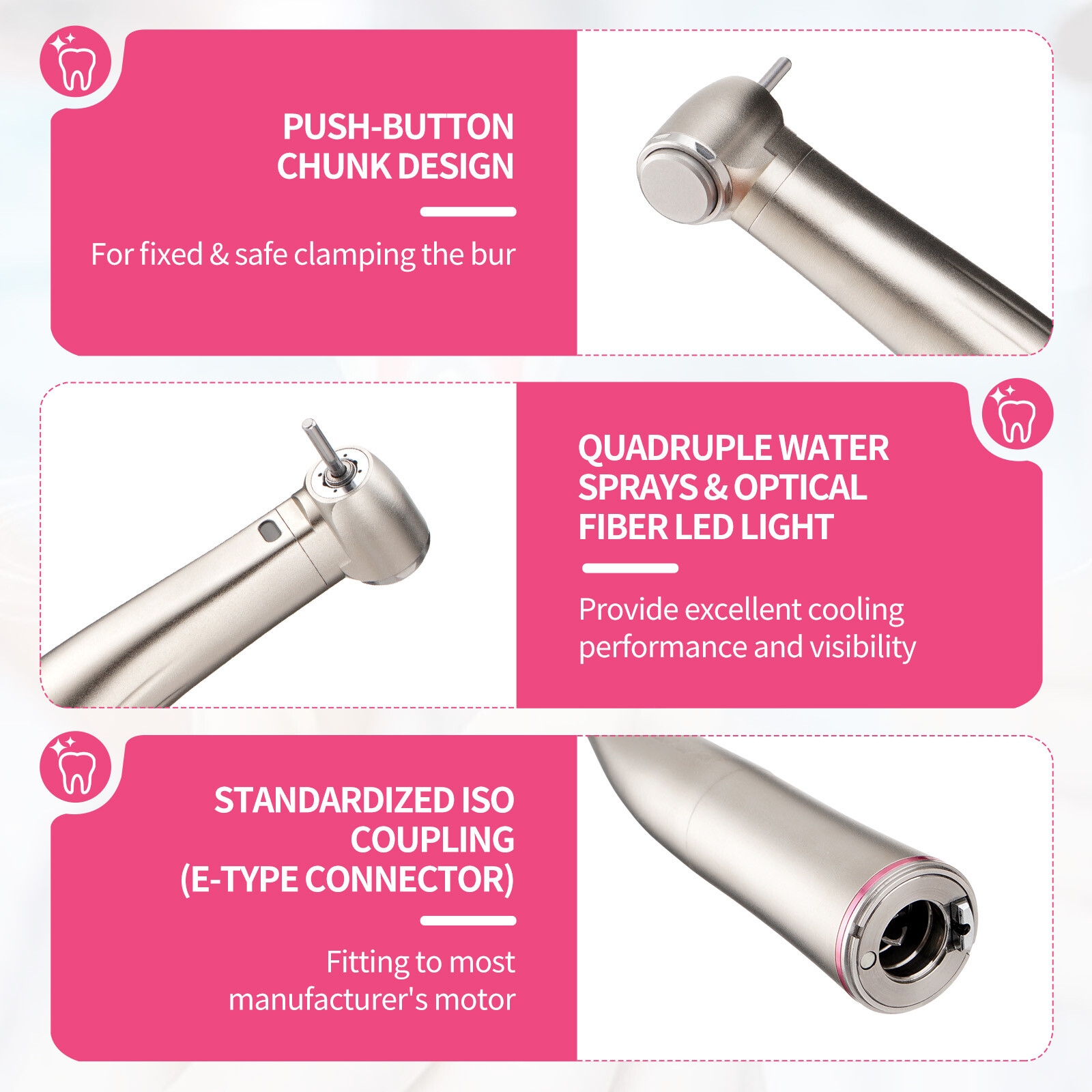 Dental Brushless LED Electric Micro Motor 1:1/1:5 Increasing Dental Handpiece US