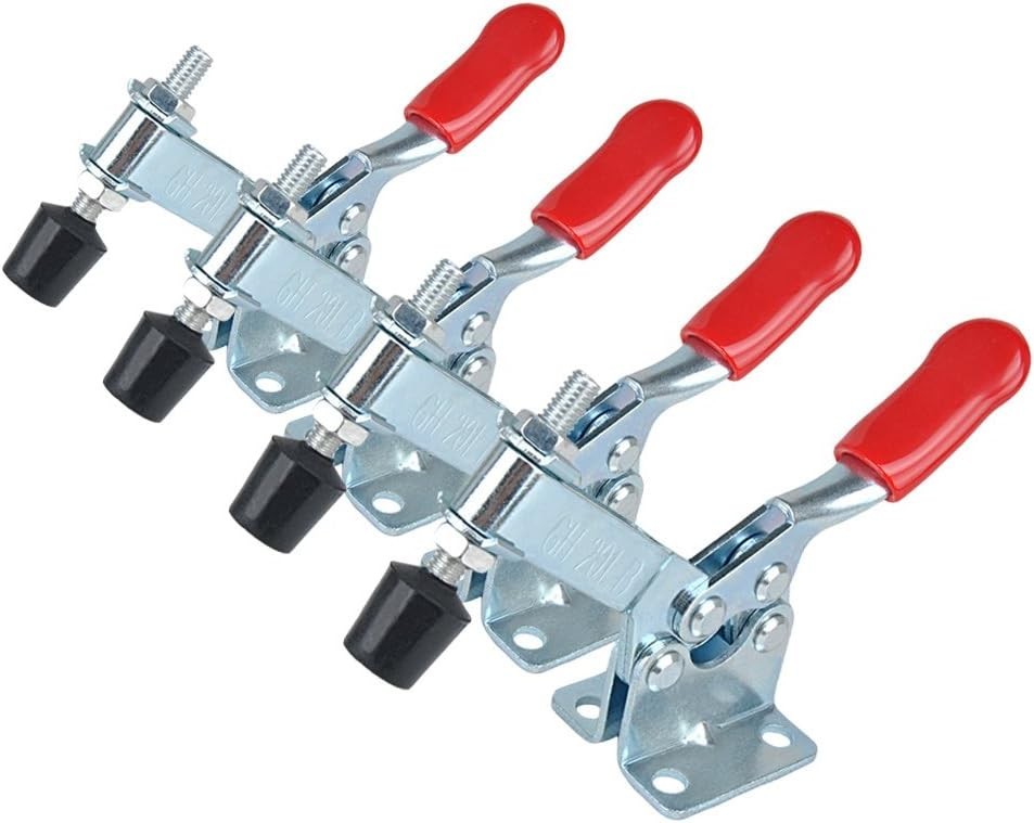 4pc Quick Release Toggle Clamp | 198Lbs Capacity with Corrosion-Resistant Grip