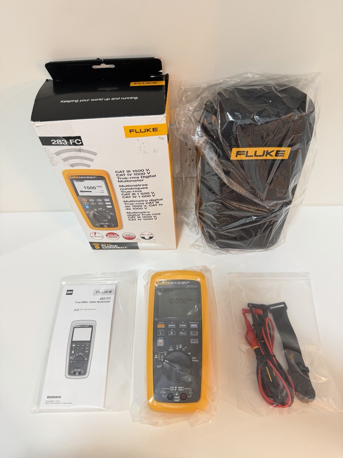FLUKE 283FC TRUE RMS 1500V MULTIMETER (NEW FACTORY SEALED) SHIPS FAST