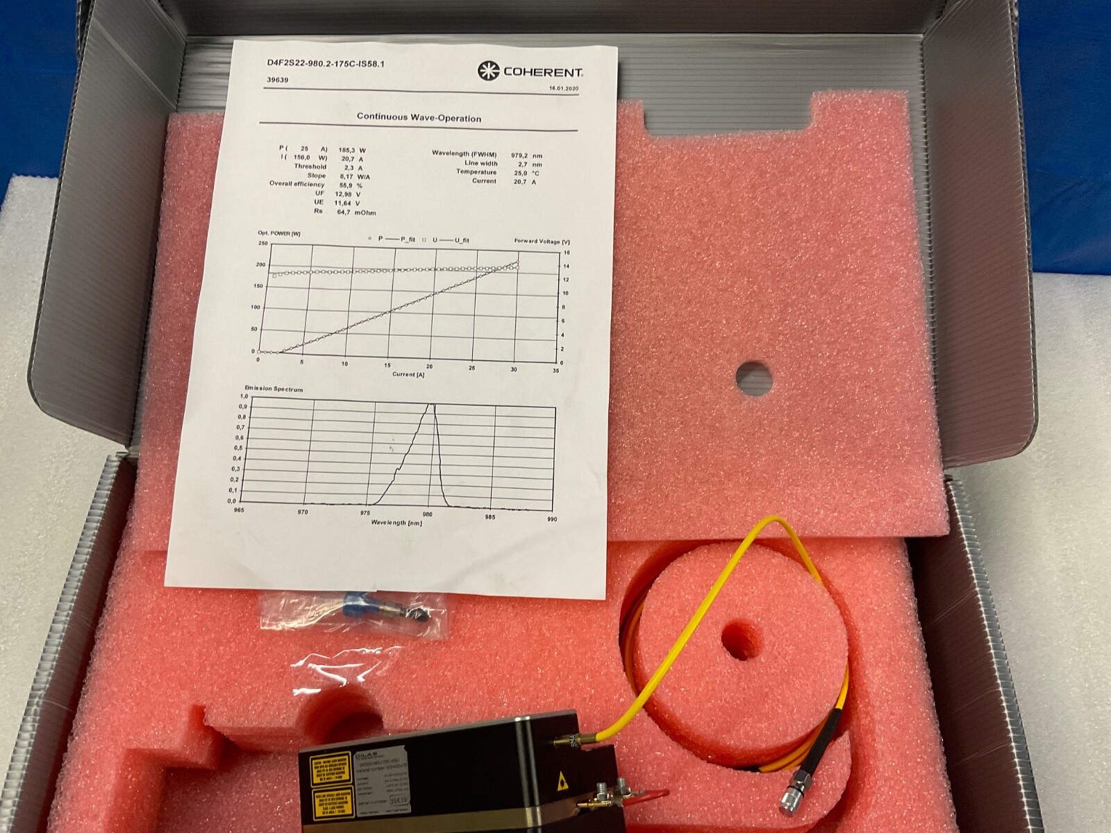 Rofin Dilas D4F2S22-980.2-175C-IS58.1 Continuous Wave-Operation Coherent AS IS