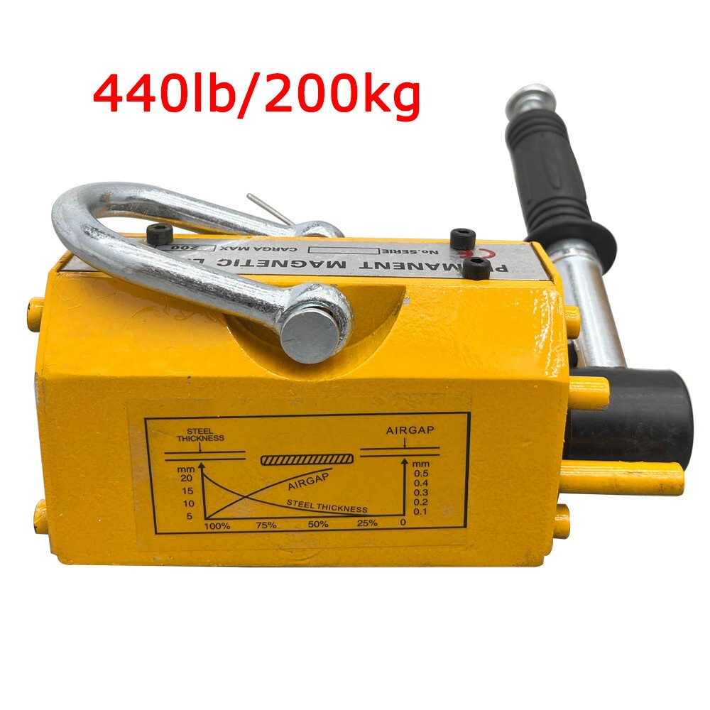 Steel Magnetic Lifter 200kg / 440lbs Metal Lifting Magnet Permanent Lift Magnets