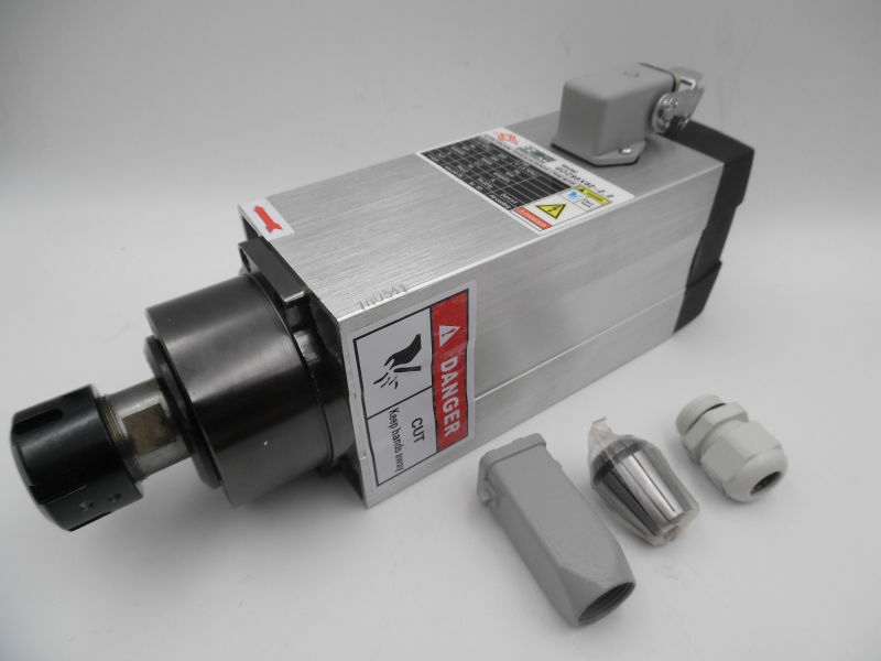 Air-cooled CNC Spindle Motor 220V 2.2KW ER25 18000rpm CNC Woodworking 93*82mm