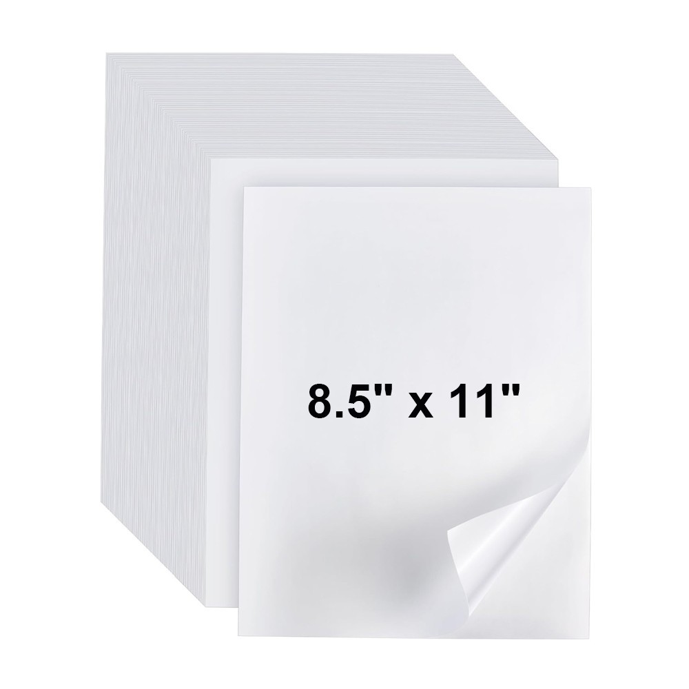 Full Sheet Sticker Paper for Laser & Ink Jet Printers 8.5″ x 11″ Shipping Labels