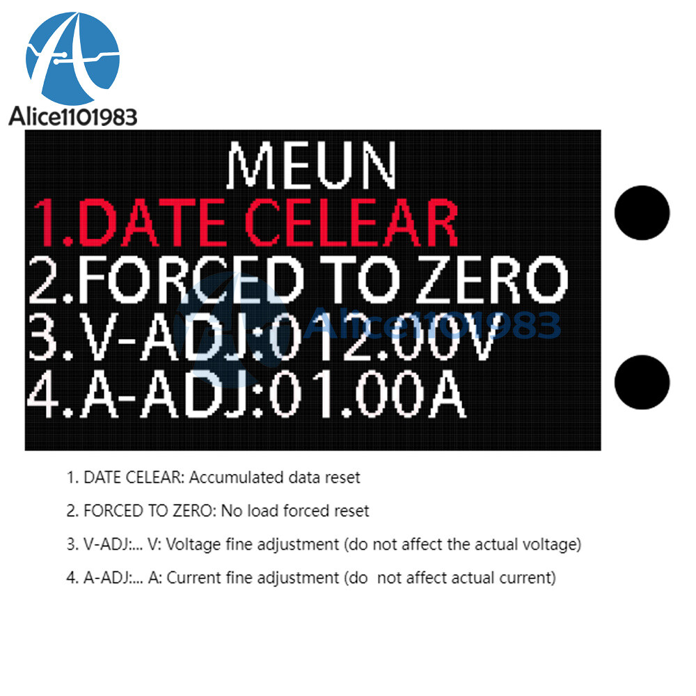 DC 7-200V 20A 1.14″ HD IPS LCD Screen 8-in-1 Multi-function Power Voltage Meter