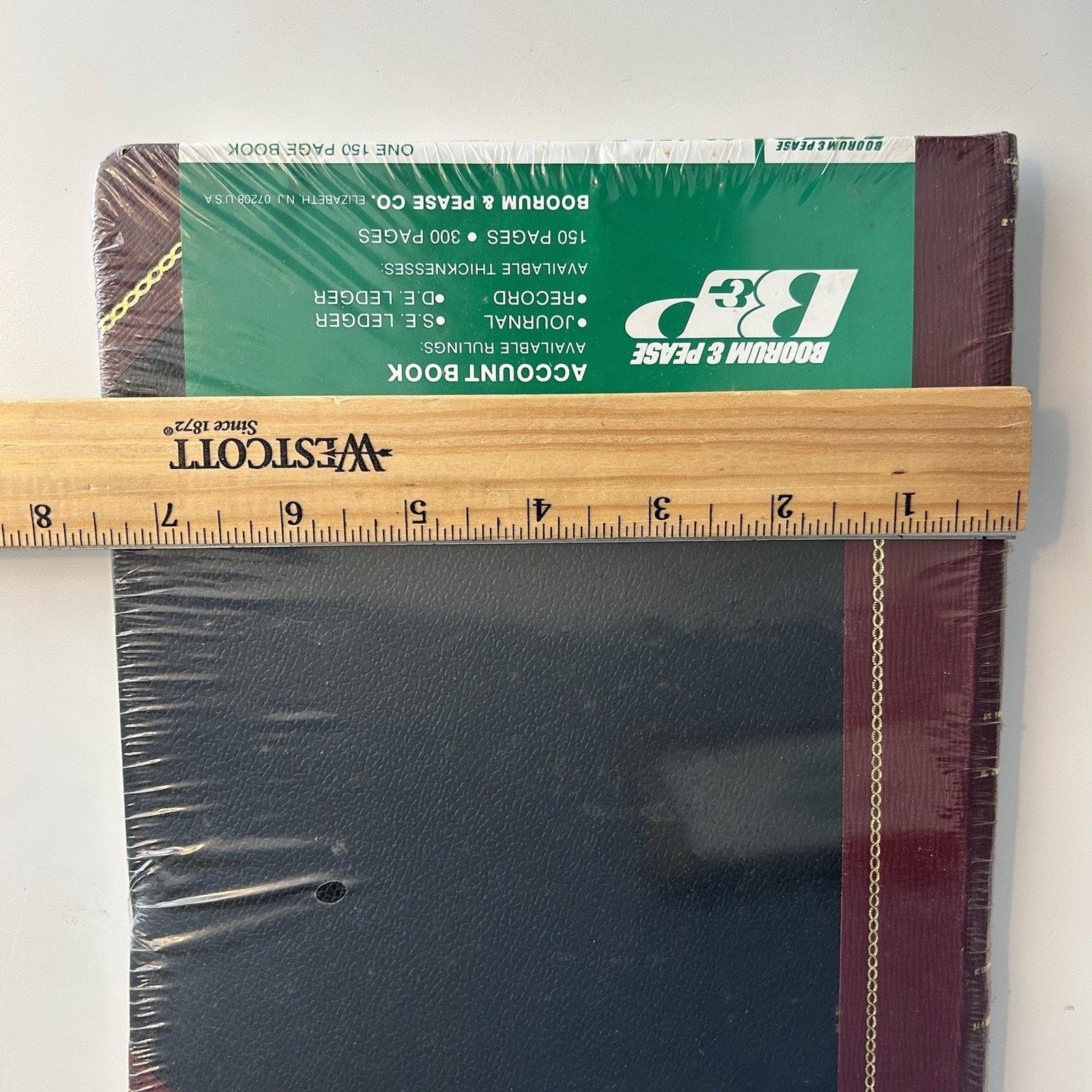 Boorum & Pease Account Book Black/Red 150 Pages Double Entry Ruling 38-150-DEL