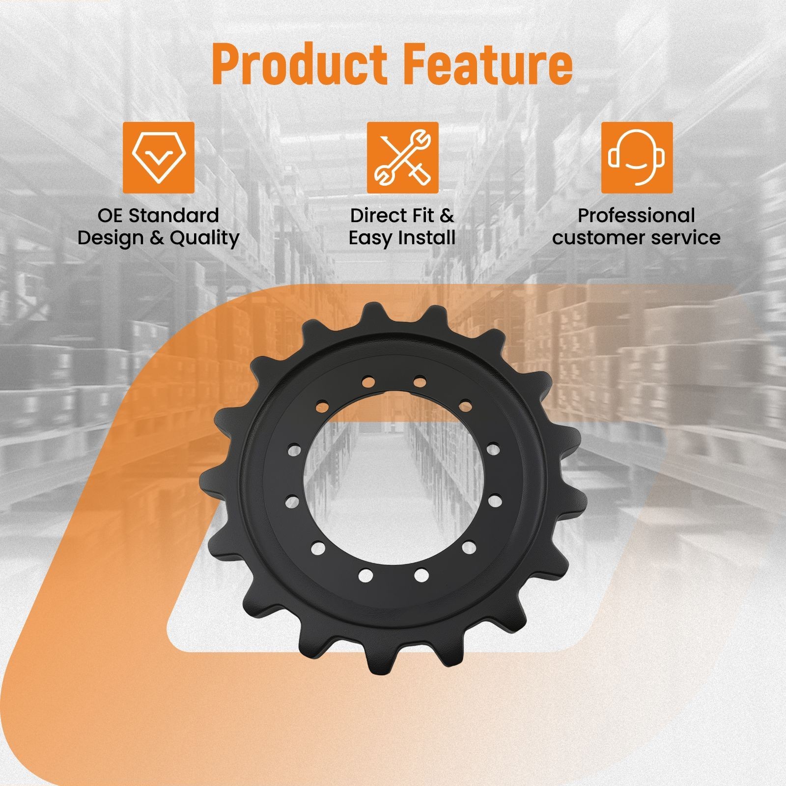 Track Drive Sprocket for CAT 279D3 289D3 299D3 Skid Steer 304-1916A