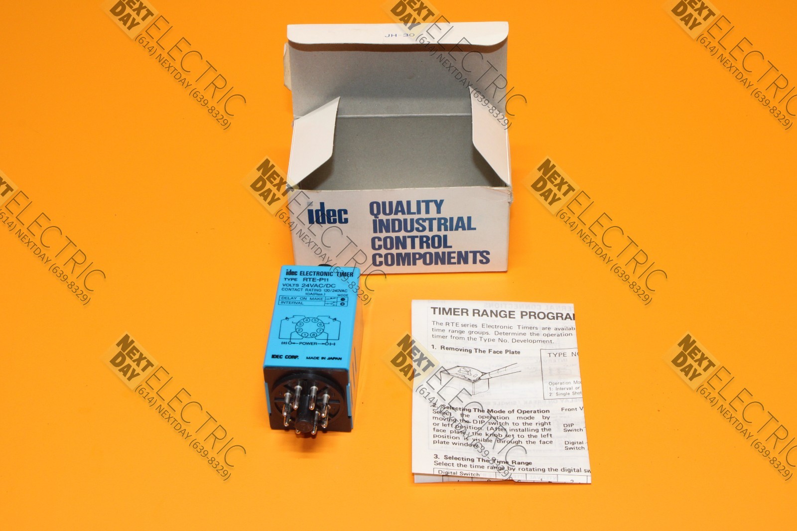 Idec, RTE-P11, Electronic Timer Timing Relay Delay 24vac 24vdc 24vac/dc HRTE-P11