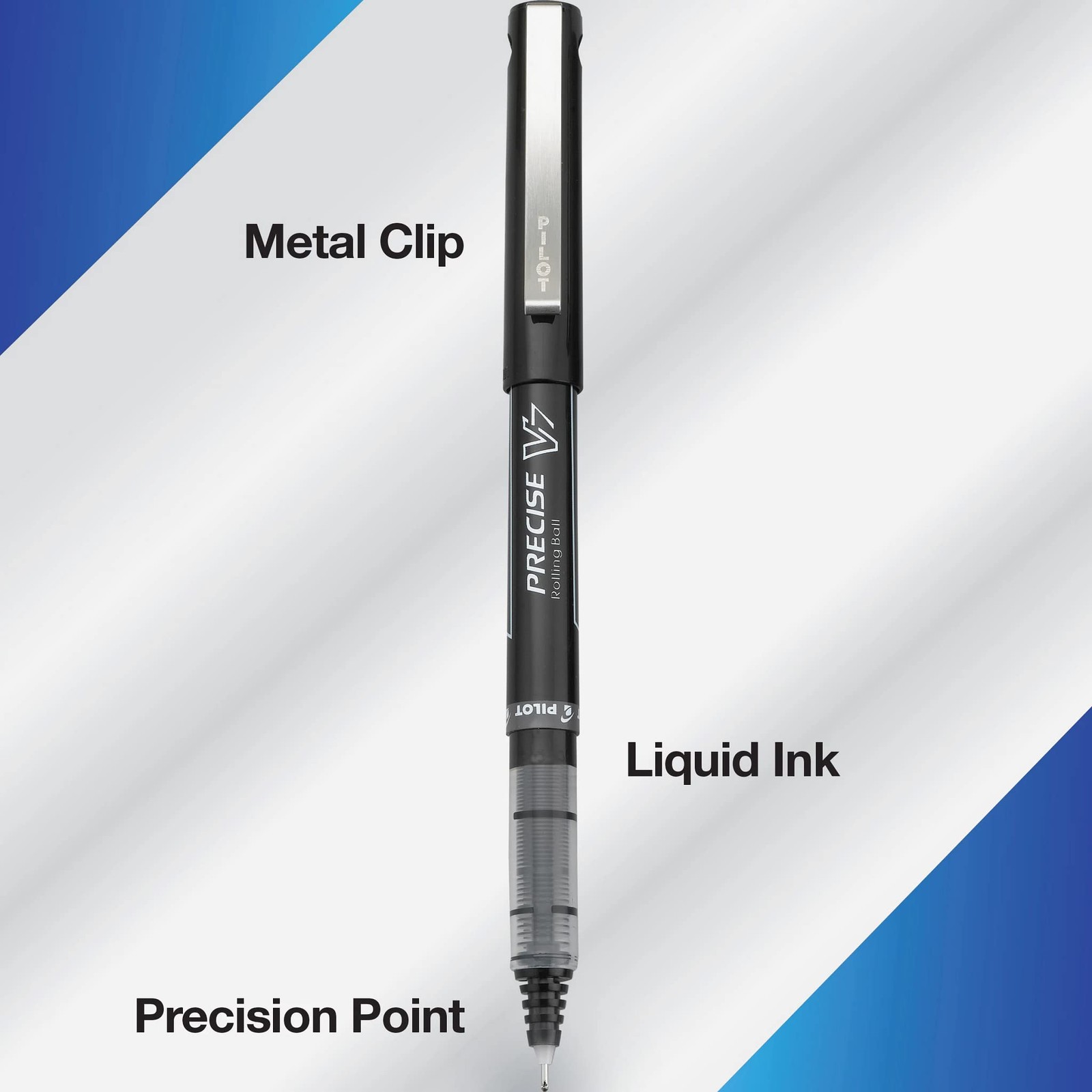 Pilot Precise V7 Capped Liquid Ink Rollerball Pens, Fine Office Product