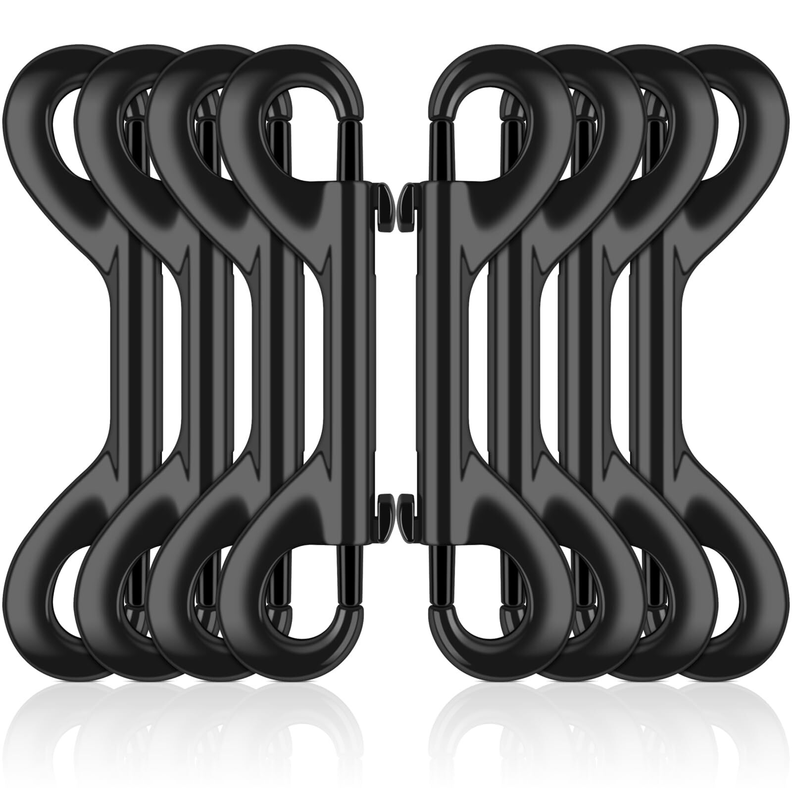 Extra Large 4-7/10 inch Double Ended Bolt Snaps Hooks 220lbs Load Capacity Zinc