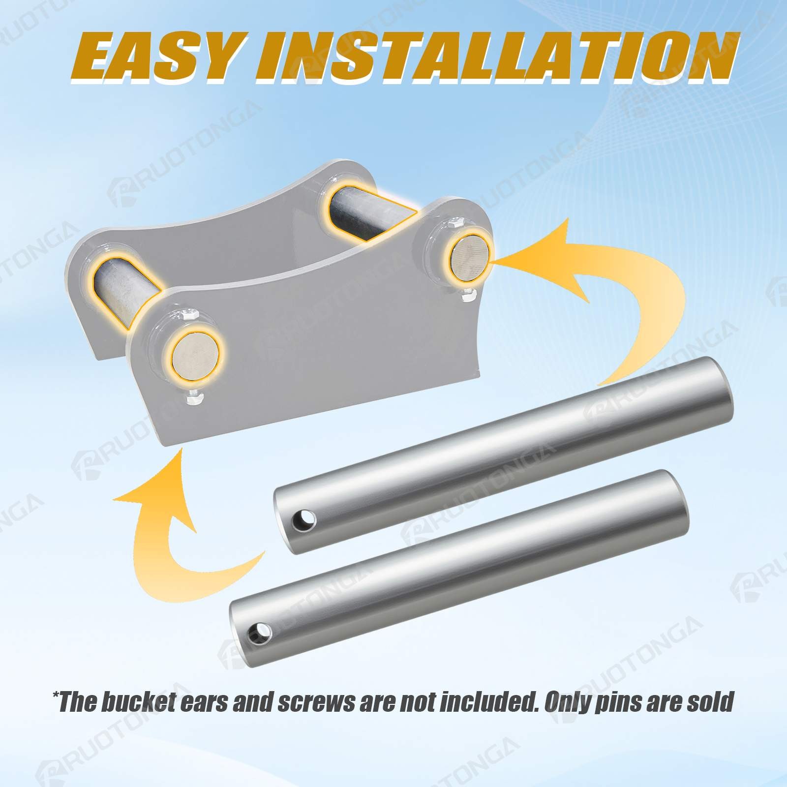 45mm x 13-In Excavator Bucket Pin fit for John Deere/Yanmar/Kubota/Takeuchi