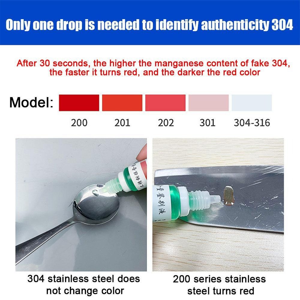 Stainless Steel Testing Reagent for Liquid Manganese Detection 304 Model 12ml*1