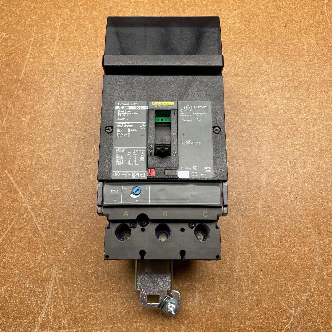 Square D JDA36175 PowerPact I-Line 175A – 600V – JD 250 Circuit Breaker