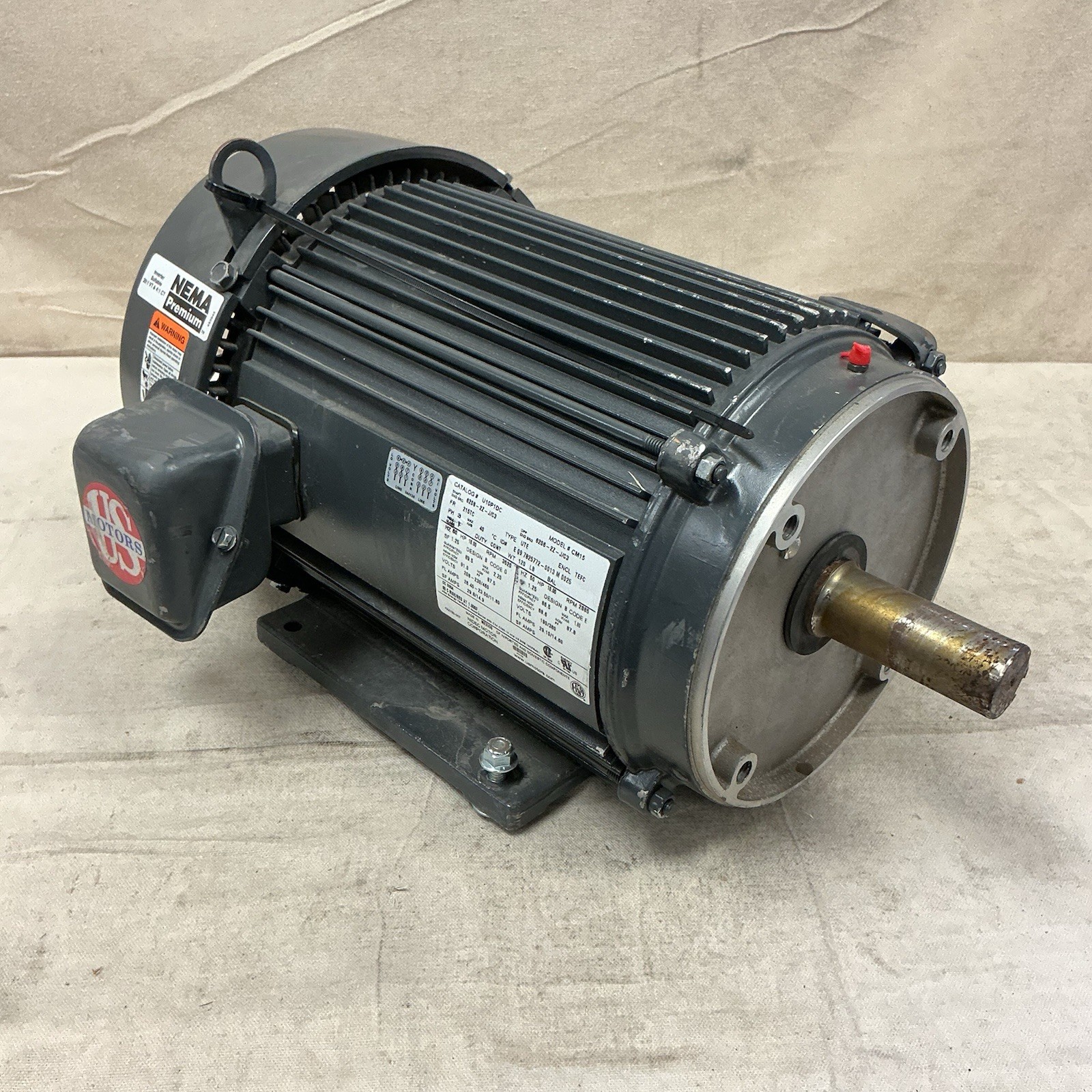 U.S. MOTORS U10P1D General Purpose Motor 10hp 3600rpm