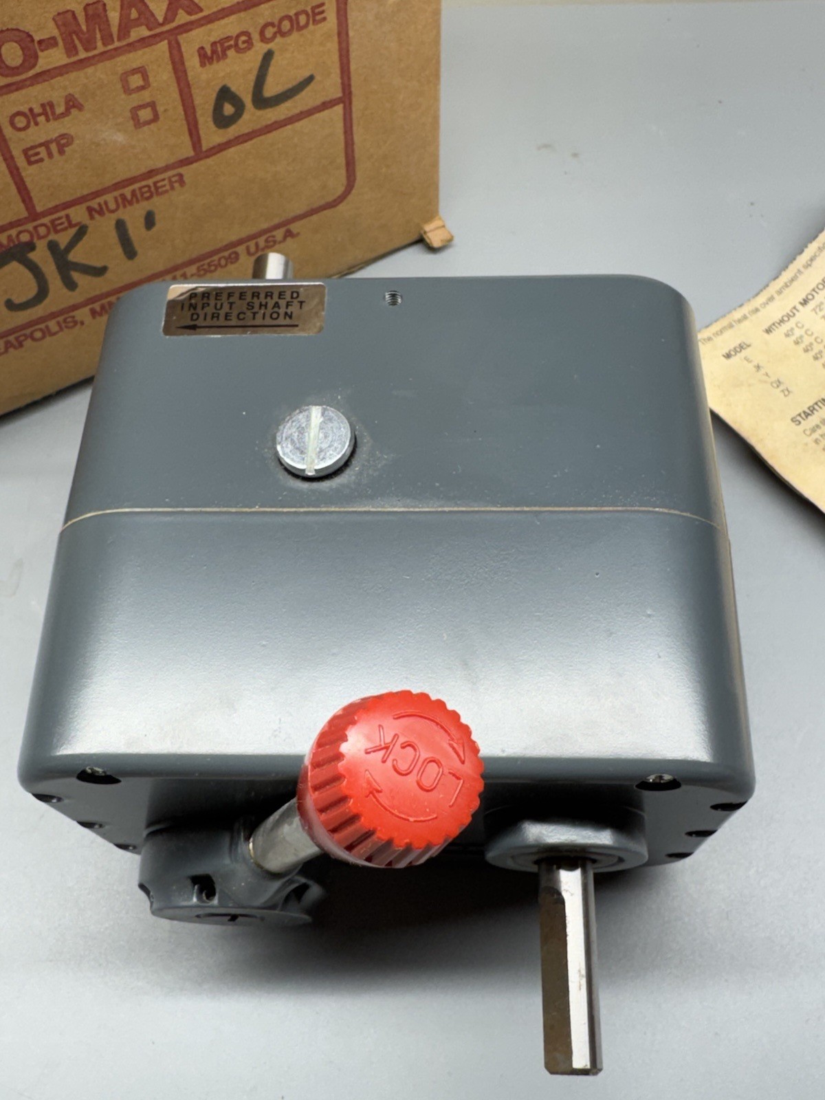 ZERO-MAX JK1-CCW-25-0-400 25 in-lbs Unidirectional Adjustable Speed Drive *NEW*