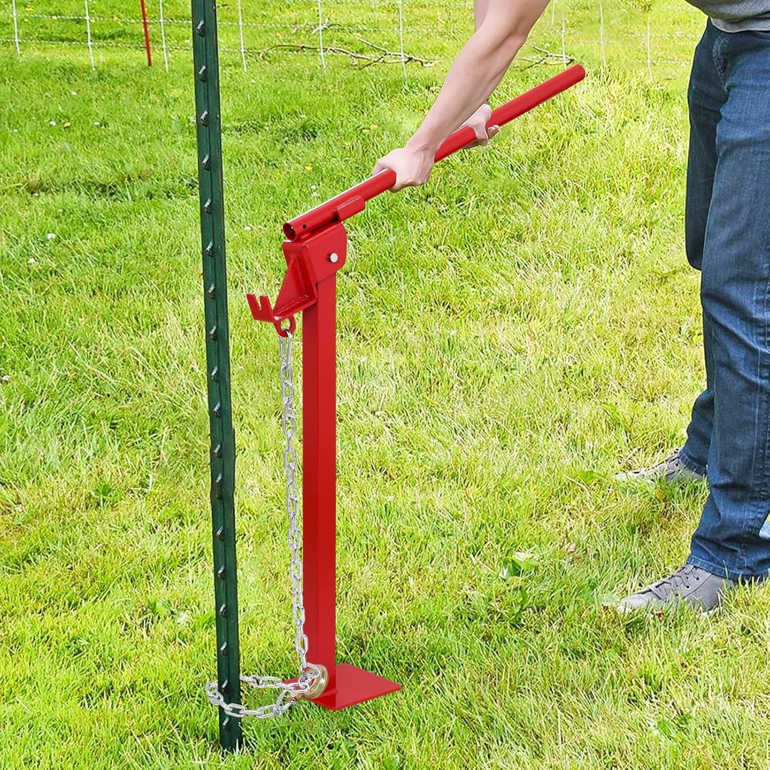Fencing T-Post Puller – Easily Removes Studded Fence T-Posts & More