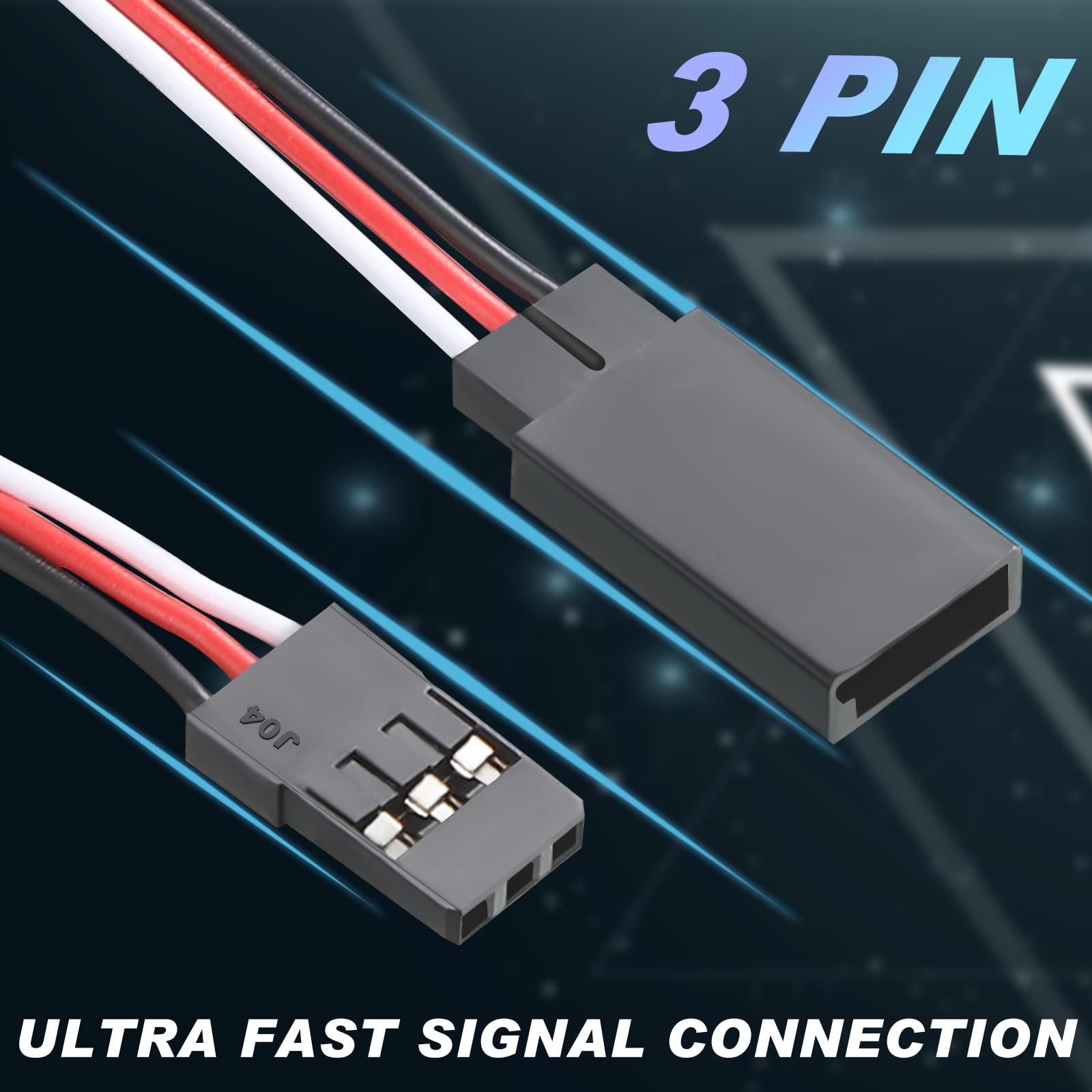 9 Pieces Y Connector 3 Pin Plug Splitters Servo Extension Male to Female